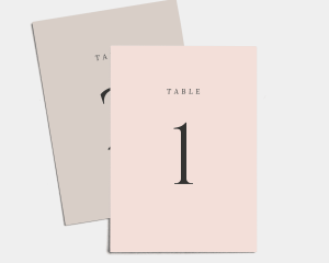 Natural Palette - Table Numbers set 1 - 10