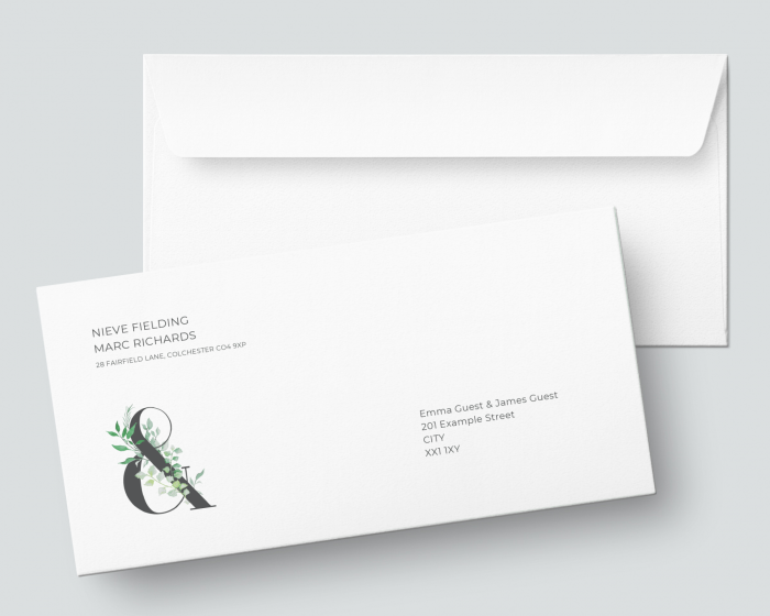 Leafy Ampersand - Envelope DL