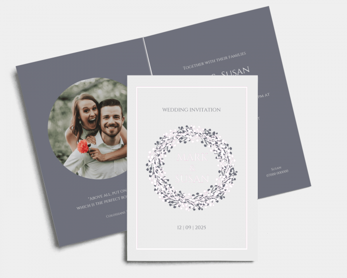 Cesar - Wedding Invitation - Folded Card (portrait)