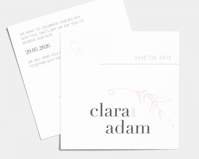 Elegante - Save the Date Card (square)