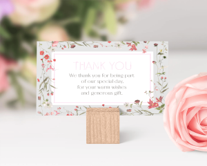 Sweet Meadow - Small Wedding Thank You Card