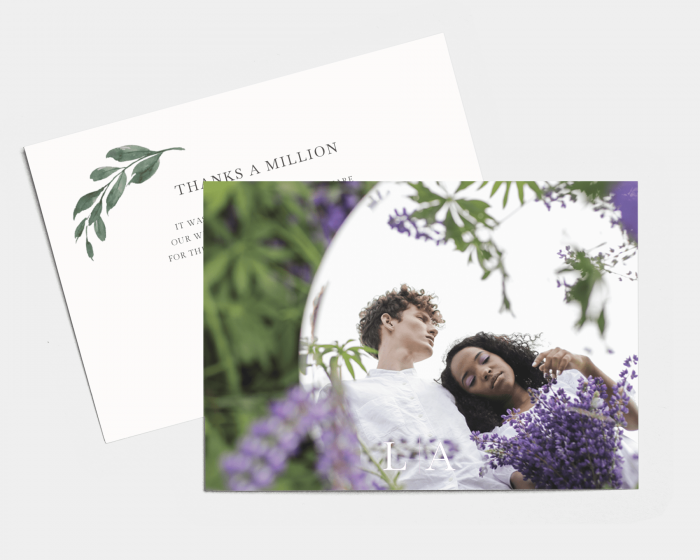 Floral Hoop - Wedding Thank You Card