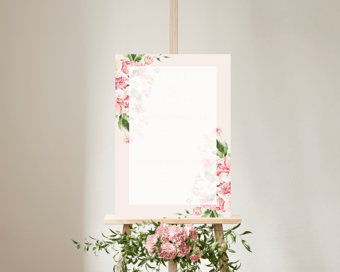 Dream Bouquet - Seating Plan Poster 50x70 cm (portrait)