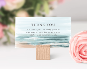 Painted Beach - Small Wedding Thank You Card