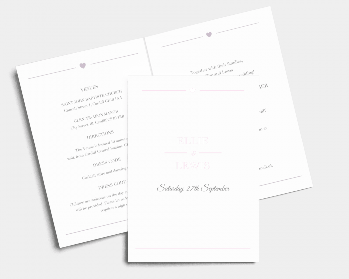 Bel Air - Wedding Invitation - Folded Card (portrait)