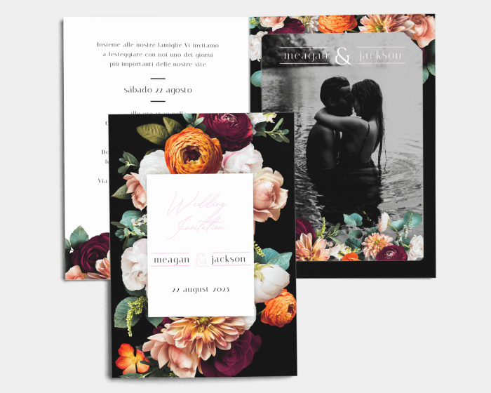 Florals - Wedding Invitation with Insert