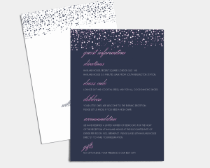 Starry Sky - Wedding Information Card