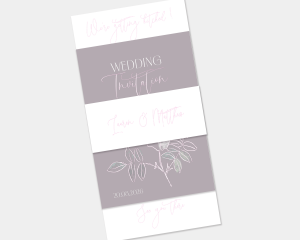 Lined Rose - 3 Piece Wedding Invitation