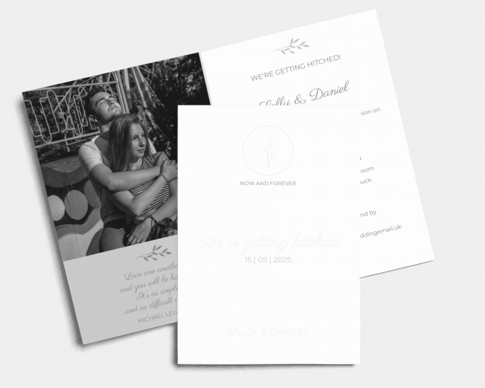Shining Circle - Wedding Invitation - Folded Card (portrait)