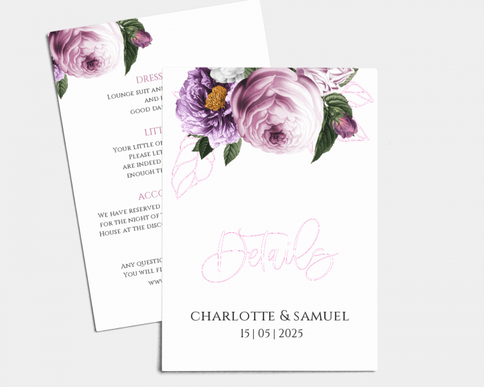 Fleur - Wedding Information Card