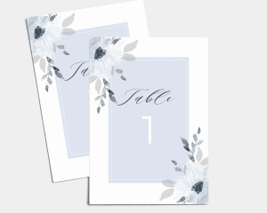 Shades of Blue - Table Numbers set 1 - 10