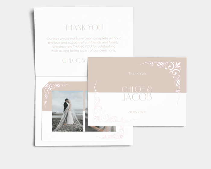 Beauty - Thank You Card with Insert