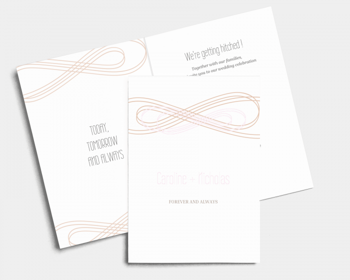 Infinito - Wedding Invitation - Folded Card (portrait)
