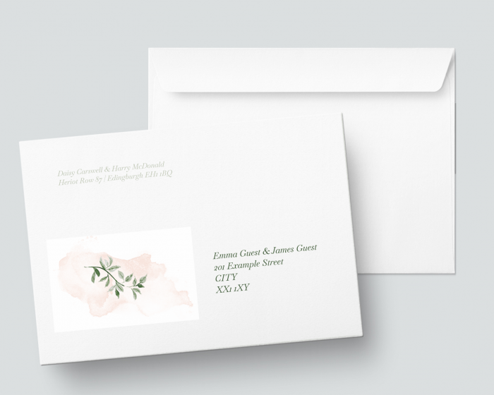 Green and Peach - Envelope C6