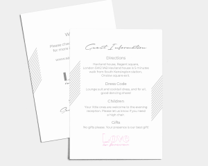 Forever - Wedding Information Card