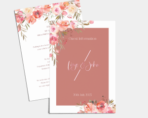 Roma - Wedding Information Card