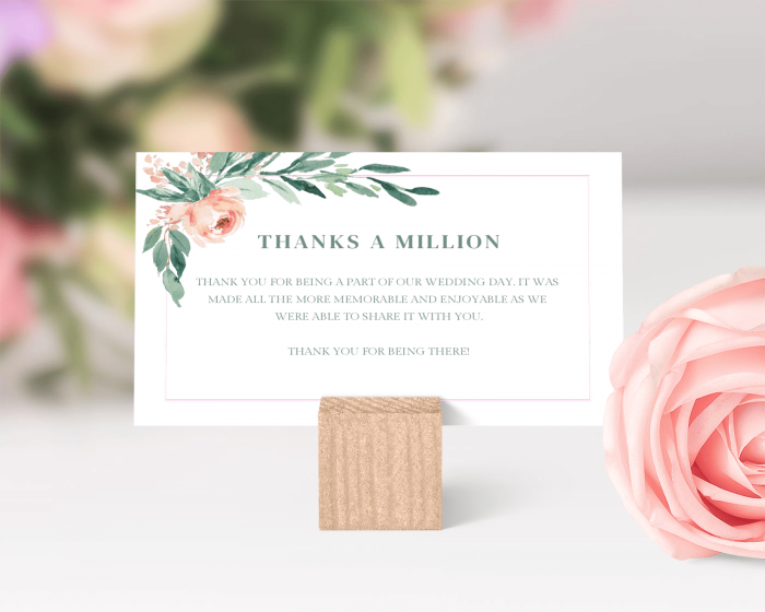 Gilded Botanical - Small Wedding Thank You Card