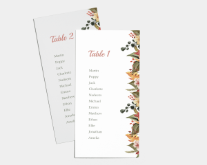 October Tones - Seating Cards 1 - 10