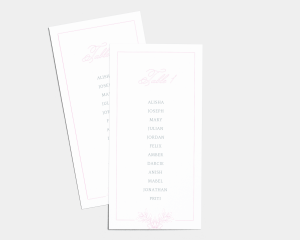 Crest - Seating Cards 1 - 10