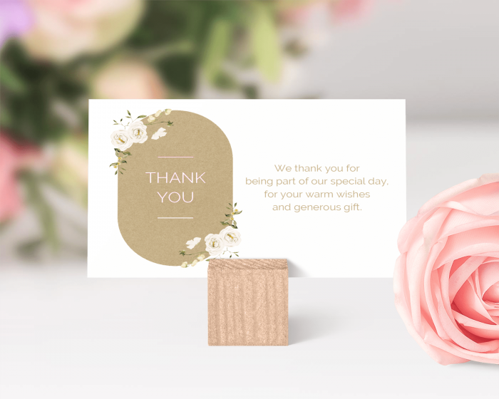 Estelle - Small Wedding Thank You Card