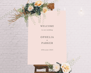 Natural Palette - Welcome Sign (portrait)