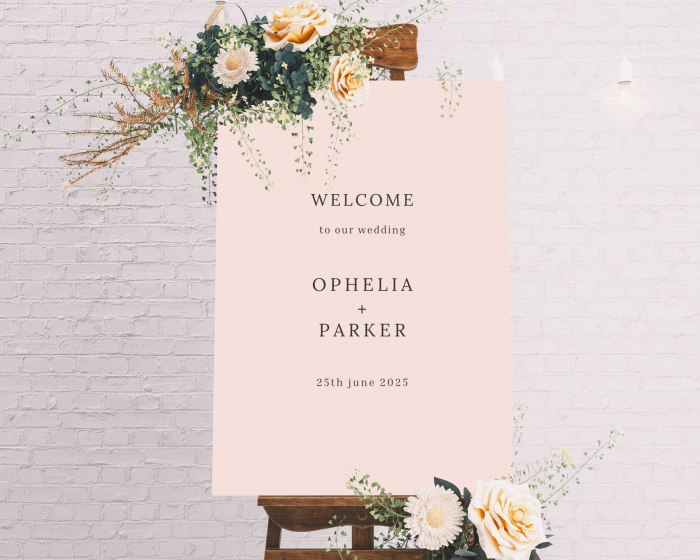 Natural Palette - Welcome Sign (portrait)