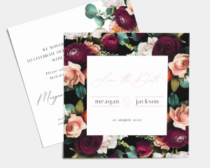 Florals - Save the Date Card (square)