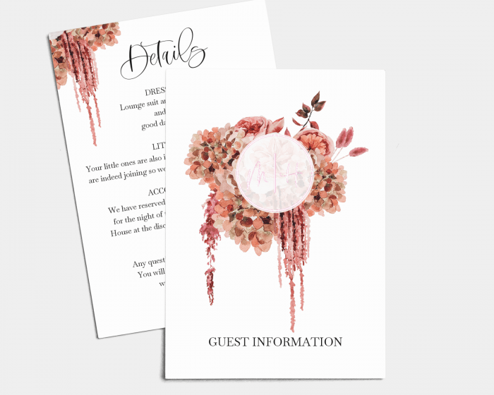 Rubin - Wedding Information Card