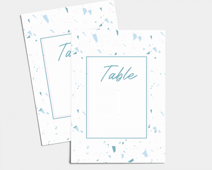 Beautiful Confetti - Table Numbers set 1 - 10