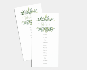 Leaves - Seating Cards 1 - 10