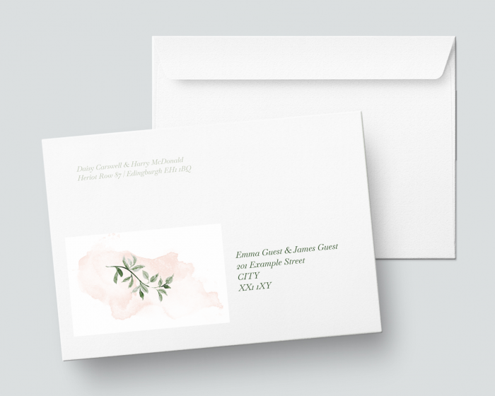 Green and Peach - Envelope B6