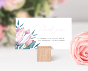Blumengold - Small Wedding Thank You Card