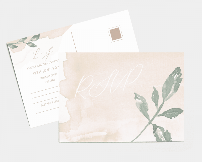 Dusted Calligraphy - RSVP Card (landscape)