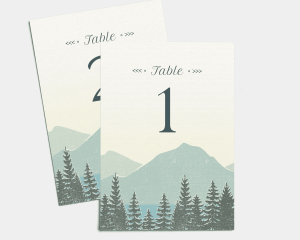 Vintage Mountain - Table Numbers set 1 - 10