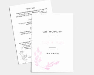 Florentine - Wedding Information Card