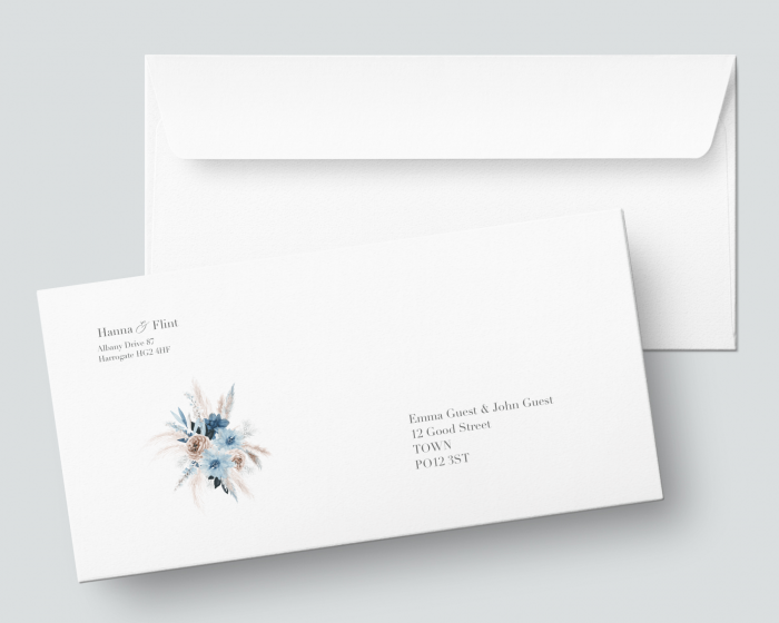 Bloomy Blue - Envelope DL