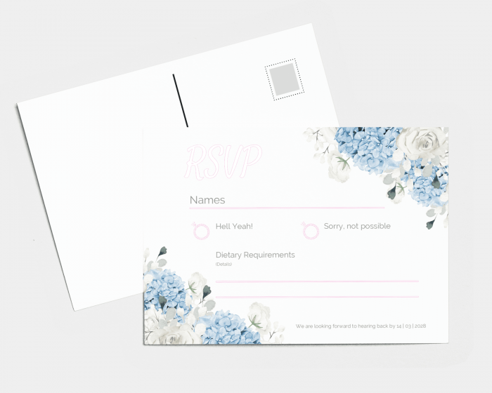 Hortense - RSVP Card (landscape)