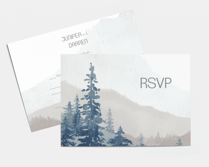 Painted Mountains - RSVP Card (landscape)