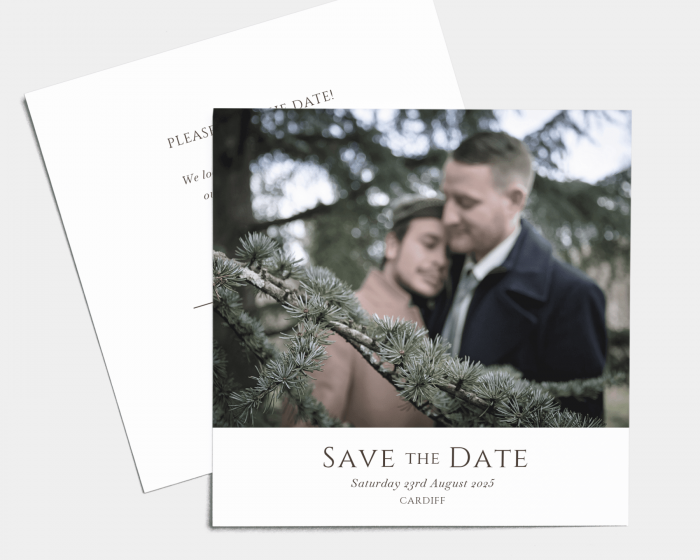 Leafy Hoops - Save the Date Card (square)