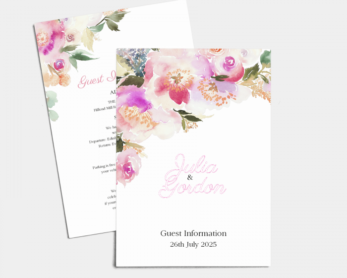 Glory - Wedding Information Card