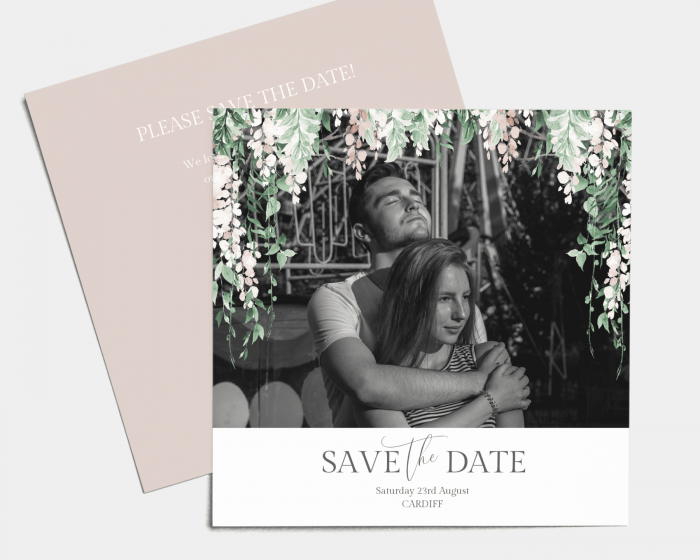 Romantic Wisteria - Save the Date Card (square)