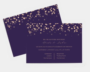 Elegant Glow - Wedding Invitation (landscape)