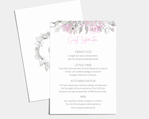 Velvet - Wedding Information Card