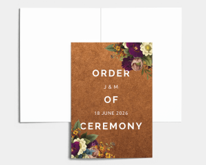 Rustic Love - Order of Service Booklet Cover
