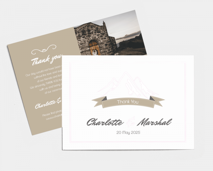 Love Mountains - Wedding Thank You Card