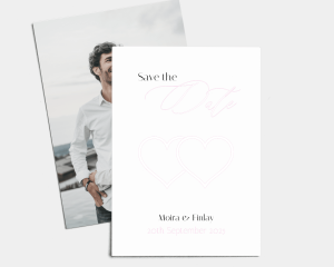 Hearts - Save the Date Card (portrait)