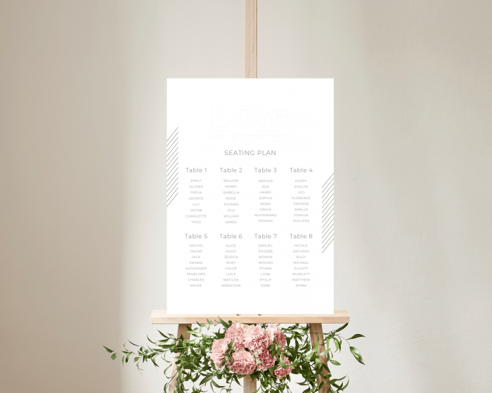 Forever - Seating Plan Poster 50x70 cm (portrait)