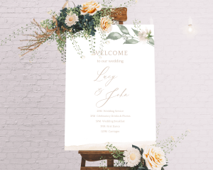 Dusted Calligraphy - Welcome Sign (portrait)