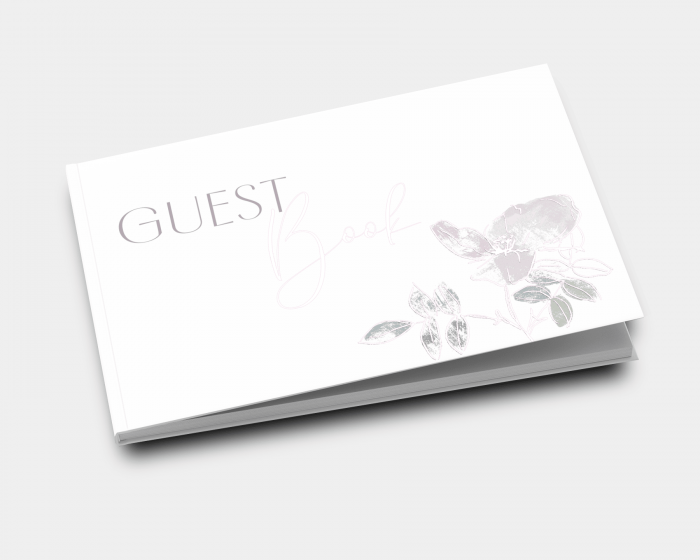 Lined Rose - Wedding Guest Book
