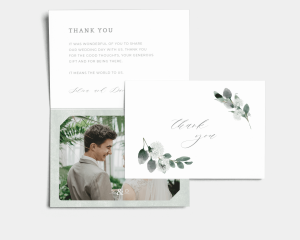 Elegant Greenery - Thank You Card with Insert